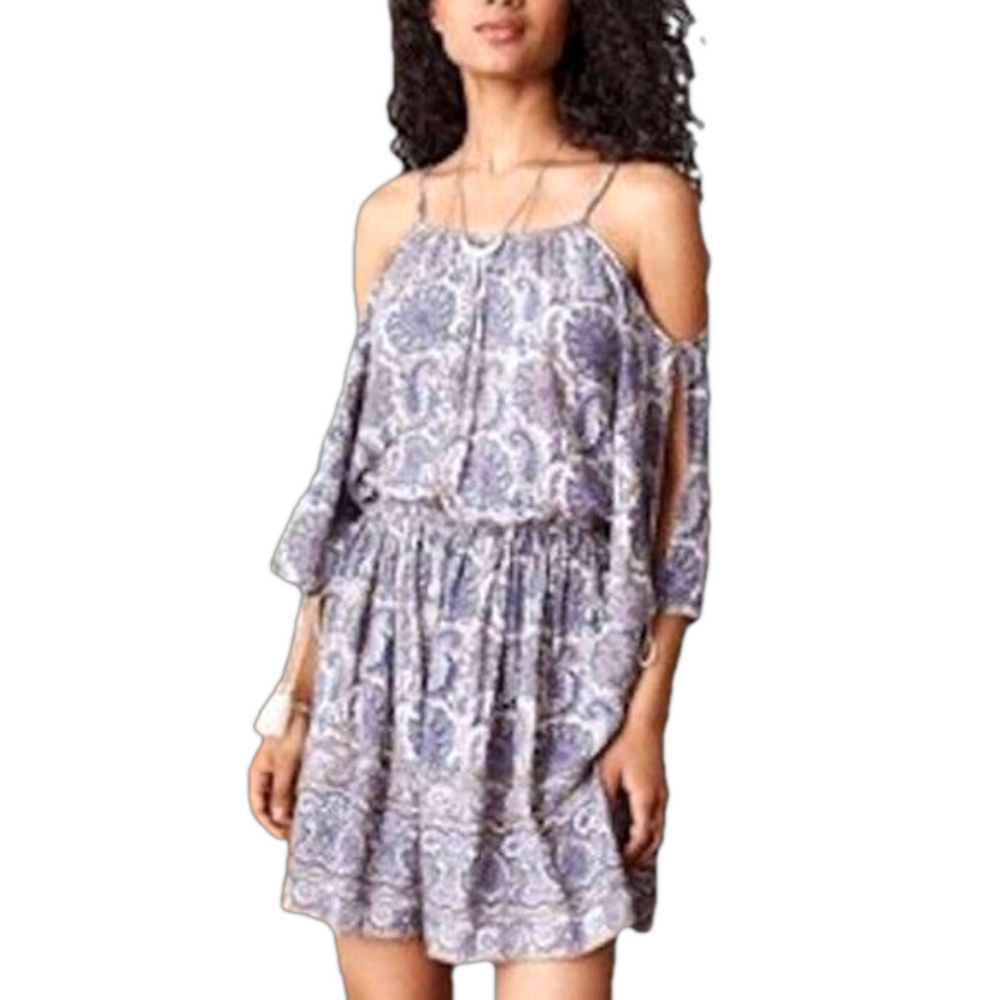 AMERICAN EAGLE OUTFITTERS Women boho print cold shoulder romper size extra small